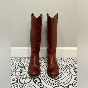 Frye Melissa Button Boots in Cognac Size 7